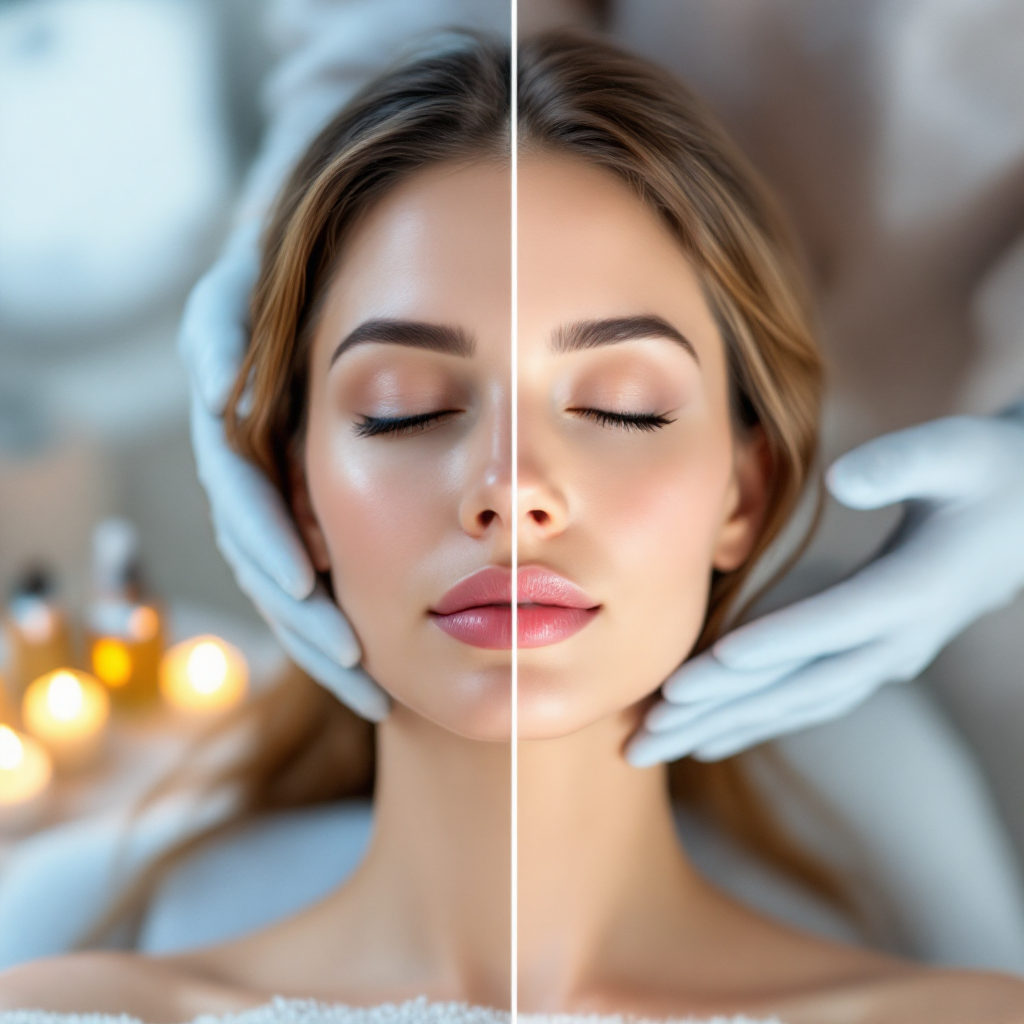 Calm treatment room used for regenerative aesthetic procedures